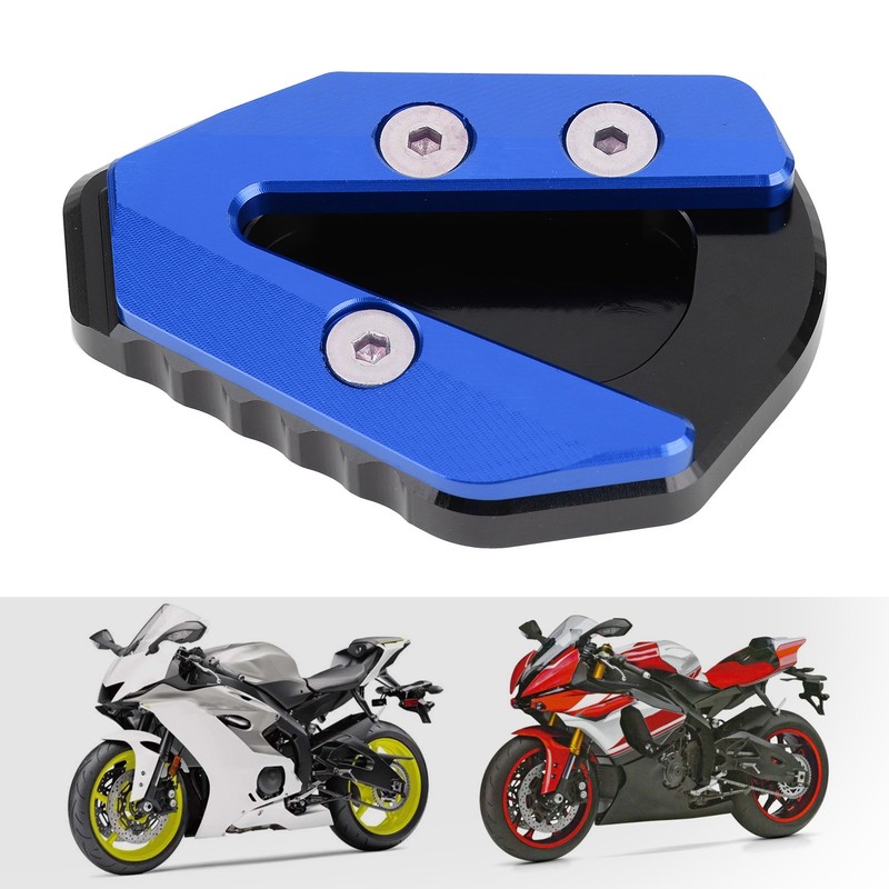 Motorcycle Side Stand Base Kickstand Extension Pad Enlarger Plate Fit