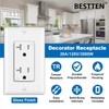 BESTTEN 20 Pack 20 Amp Decor Wall Receptacle Outlet, 20A