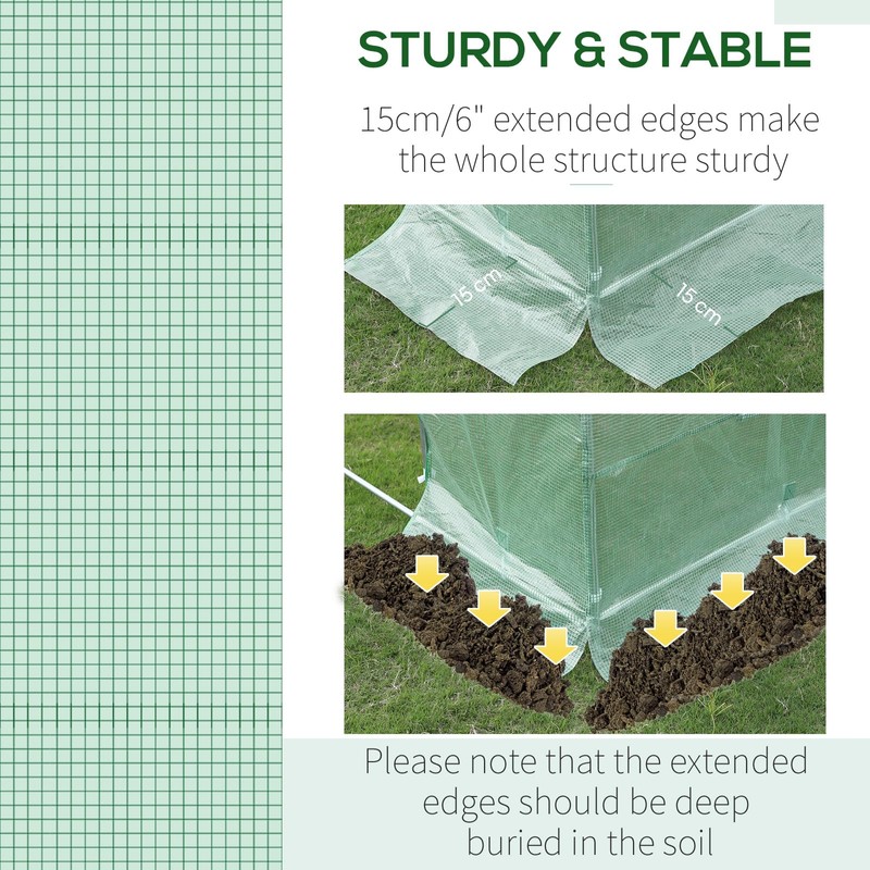 Outsunny 9.8' x 6.6' x 6.6' Plastic Greenhouse Cover Replacement,