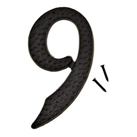 Die Cast Aluminum House Number, 3-1/2" #9