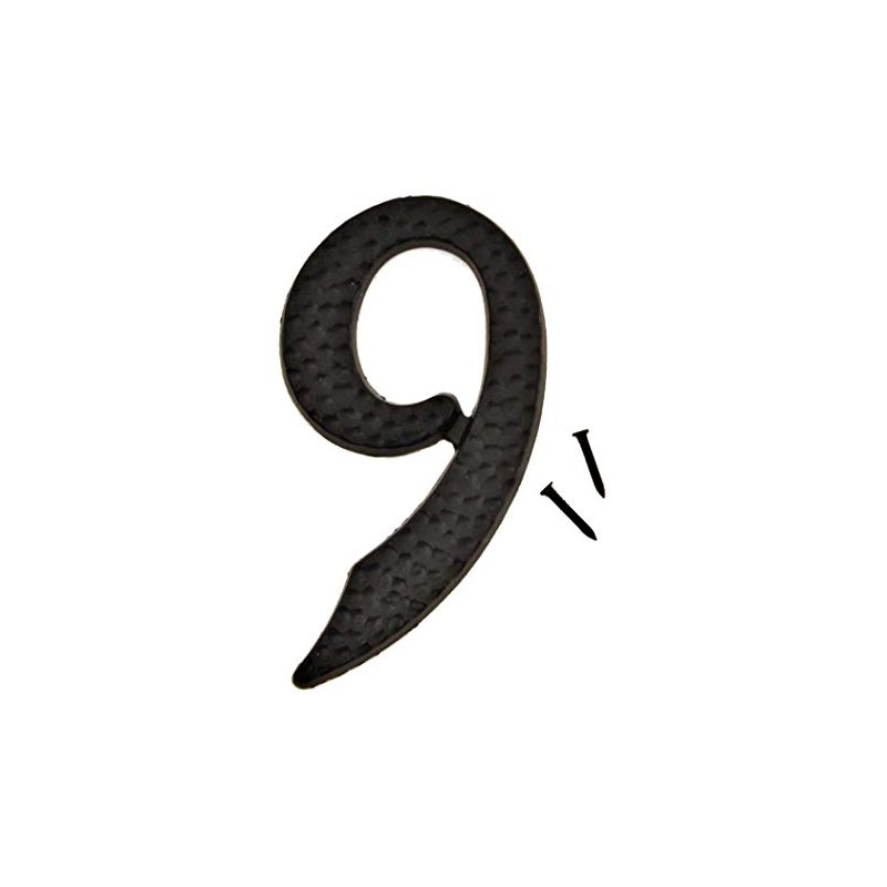 Die Cast Aluminum House Number, 3-1/2" #9