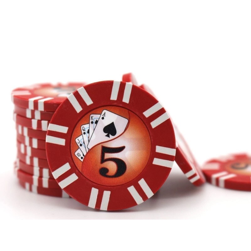 600 Poker Chips 2 Stripe Twist 8 Gram - Pick