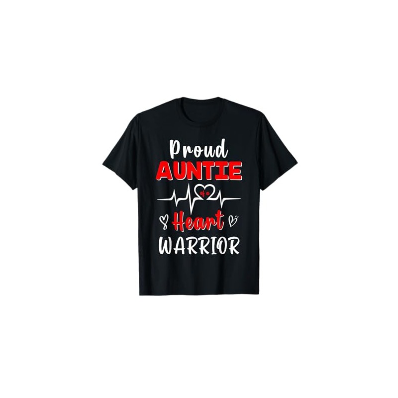 Proud Auntie of a Heart Warrior CHD Awareness Survivor T-Shirt