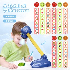 Hoarosall Drawing Projector for Kids, Art and Craft Kit, Toys for Boys Aged 3+, Drawing Supplies, Including Colored Pencils, Crayons, Coloring Books, Gift for 3+ Year Old Boys (Dark Blue)