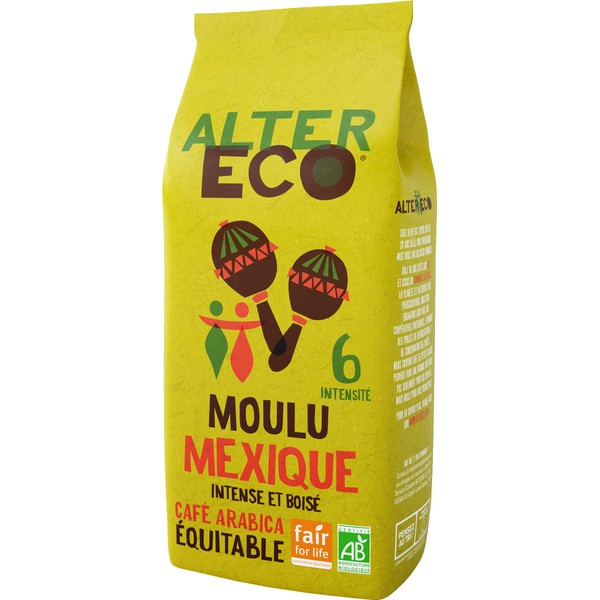 ALTER ECO - Mexico Ground Coffee - Organic Arabica Coffee - Fair Trade - Intensity 6 - 260 g