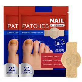 Pack of 42 Nail Patches, Nail Care Patches, Multi-Purpose Toenail Repair Pads, Toenail Comfort Plasters to Support a Healthy Look