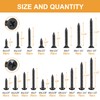 VIGRUE 425PCS #6#8 Black Wood Screw Set, Black Oxide 304