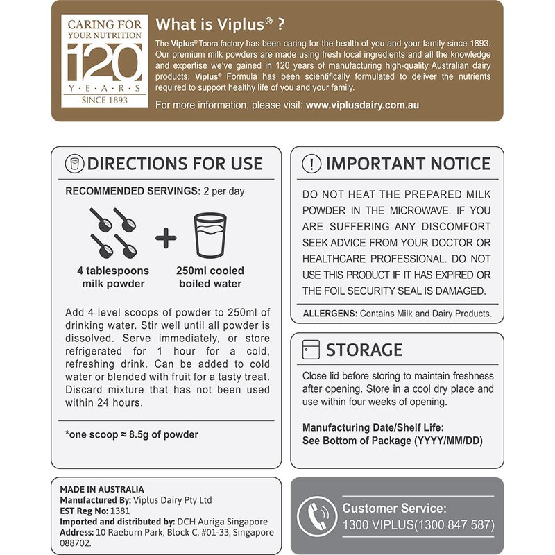 ViPlus GOLD 40+ Nutrinational Adult Formula 800g