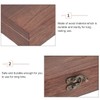 SEWACC Wooden Storage Box with Hinged Lid and Lock Simple