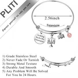PLITI Funny Lawyer Gift Lawyer Bracelet Attorney Gift Scales Of Justice Gifts i’m Billing You For This Conversation Jewelry For Lawyer (Billing You bg)
