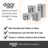 Oggi Set of 4 Stainless Steel Kitchen Canisters - Airtight