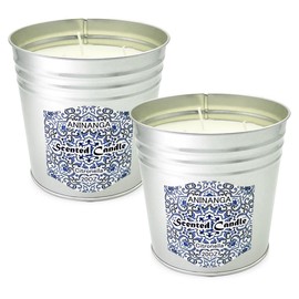 Aninanga Citronella Candle 2 Packs, Outdoor and Indoor, 3 Candle Wicks, 40 oz Burning 200 Hours, Camping, Parties, Gardens, Outdoor, Indoor and Parties