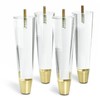 JEREVER Acrylic Furniture Legs Replacement Cabinet Feet Modern Home Decor