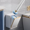 Disposables Toilet Brush with Liquid Wall-Mounted Tool for Bathroom Replacement