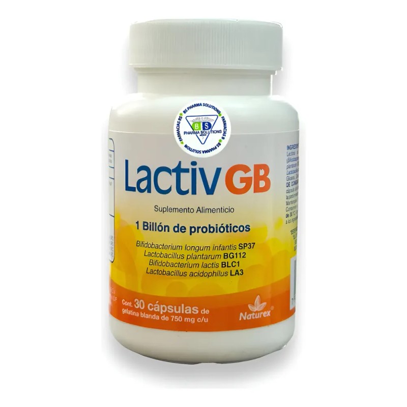 Lactiv Gb 1 Billón De Probióticos C/30 Cáps Naturex