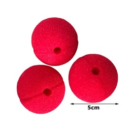 N-KONGJIAN 30PCS Red Nose for Clown Costume, Clown Red Nose for Cosplay Accessories Masquerade Party Dress Up Supplies