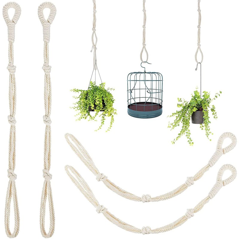 YQQKIRA520 Connectable Plant Hanging Extenders,Durable Rope Plant Hanger Extender for