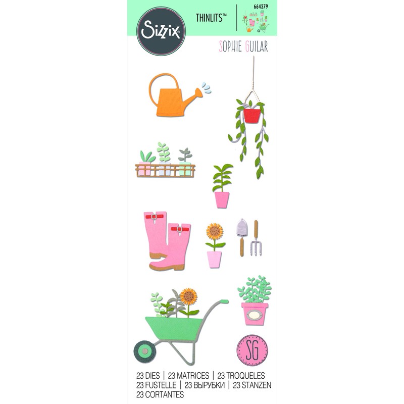 Sizzix Thinlits Dies 23 PCS 664379 Sophie Guilar Garden Shed,