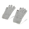 USB Heated Gloves Thicken Detachable Electronic Warming Knitted Gloves for