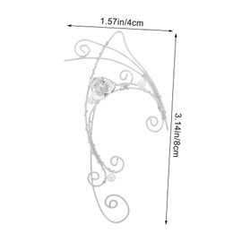 Generic 2Pcs Vintage Ear for Non Pierced Ears Stylish Clip Jewelry for Women and Teen Fashion Accessory to Enhance Your Look