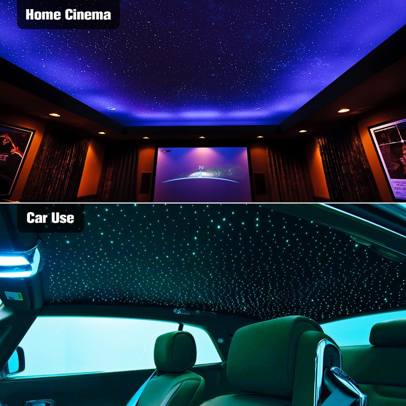 CHINLY Twinkle 500pcs 9.8ft Fiber Optic Lights RGBW Twinkle Star