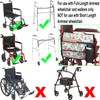 Wheelchair Storage Bag, Wheelchair Double-Sided Armrest Pouch with Cup Holder