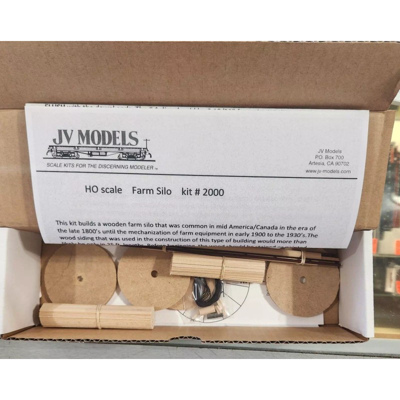 JV Models 2000 HO Scale Farm Silo Kit