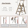 XinSunho 3 Step Ladder, Aluminum 3 Step Stool with Retractable