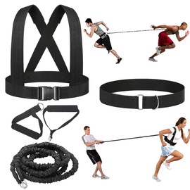 SALUDABLE Assist Tube for 2 People, 6.6 ft (2 m), Training Resistance Band, Speed Resistance (Set 2) with Handles;