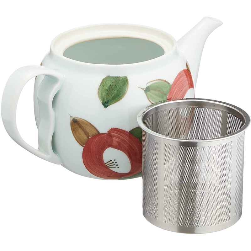 Hasami Ware 60184 Pot, Maru Camellia Pattern (Super Stainless Steel