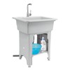 Laundry Utility Sink,Tub Sink Freestanding Wash Station With Washboard And