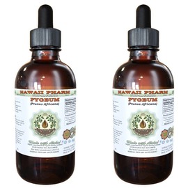 African Cherry Pygeum Alcohol-Free Liquid Extract, African Cherry Pygeum (Prunus Africana) Bark Glycerite Natural Herbal Supplement, Hawaii Pharm, USA 2x2 oz