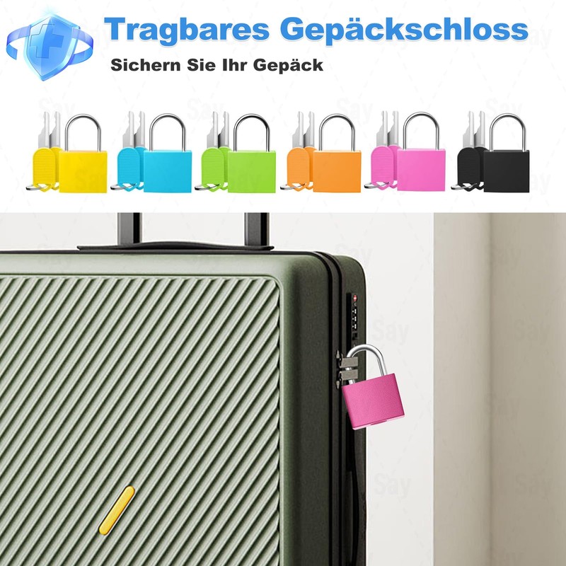 YGCQFH Pack of 6 Small Luggage Locks, Mini Padlock with