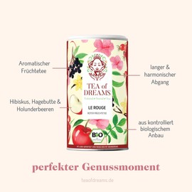 Fruit Tea Organic | "Le Rouge" | Dark Fruit Tea Sugar Free | Loose Tea | 120 g