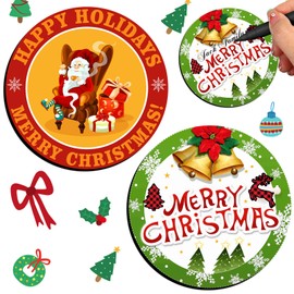 Chapou 2 Pcs Christmas Cruise Door Decorations Merry Christmas Cruise Door Magnets Decor Large Cruise Ship Magnets Refrigerator Magnets for Cabin Stateroom Cruise Door