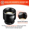 BLACKROBOT 1/2" Drive Magnetic Impact Socket Set, 15-Piece Shallow Socket