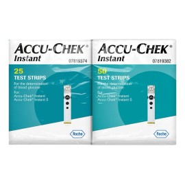 Tiras Accu Check Instant Reactivas 75 Piezas Para Glucometro Verde Claro