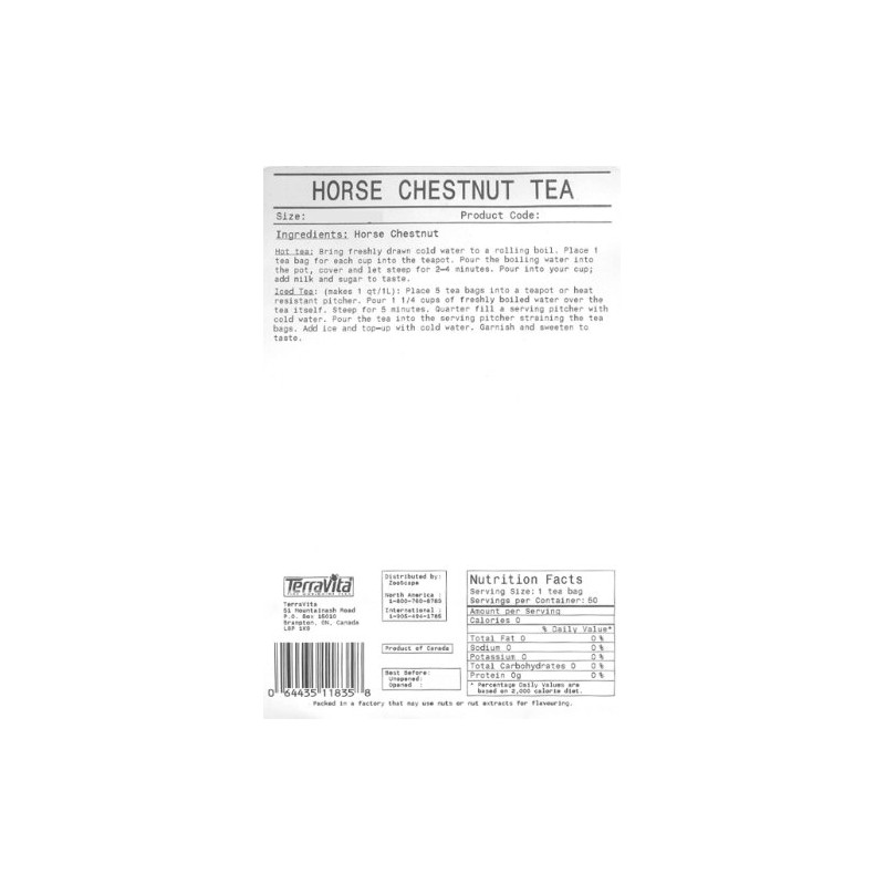 Horse Chestnut Tea (50 tea bags, ZIN: 511835)
