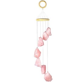mookaitedecor Natural Gemstone Wind Chime Mobile, Crystal Stone Wind Chimes for Home Garden Patio Indoor Outdoor Decor