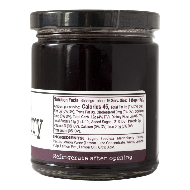 Paradigm Foodworks Seedless Marionberry Jam, 11 Ounce
