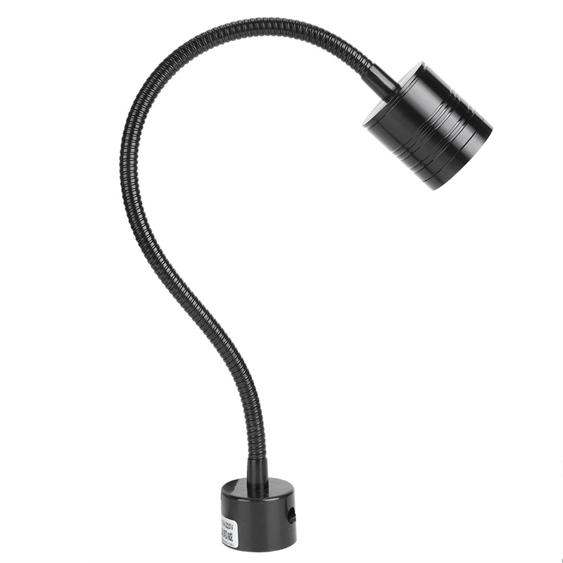 5W Black Goose Neck LED Working Light with Round Magnetic