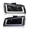 PIT66 LED DRL Headlight Assembly, Compatible with 2003-2006 Chevy Silverado
