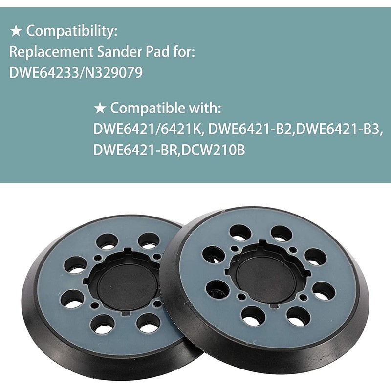 5-Inch Replacement Sanding Backing Pad for DEWALT DWE64233, N329079, Fit