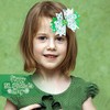 AIUPUOC St. Patrick's Day Hair Bow for Girls Shamrock Hair
