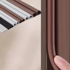 5m Rubber Window Gap Sealer, Door Weatherstrip & Draft Stopper Seal Brown 4ea