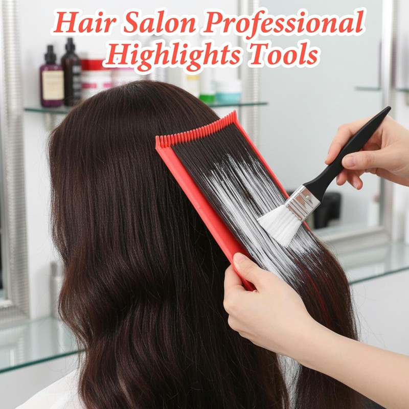 Elegaperma 2pcs Foil Board, Balayage Board with Teeth, Highlighting Board,
