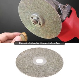 SING F LTD 4" Grit 60 Diamond Flat Lapping Polishing Disc Single Sided 5/8 Inch Arbor for Gemstone Glass Ceramics General Grinding of Oblique Grinder