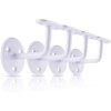 Set of 4 White Handrail Brackets, 63mm Banister Brackets for