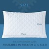 ACRALI HOME Quilted Pillow Protectors 2 Pack Zipped - 50x75