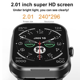 Denash 2 in 1 Smart Watch with Headphones, 2.01 Inch HD Screen Smartwatch with Phone Function, 100+ Sports Modes, Sports Watch with NFC GPS Heart Rate Sleep Monitor Pedometer for Android & iOS